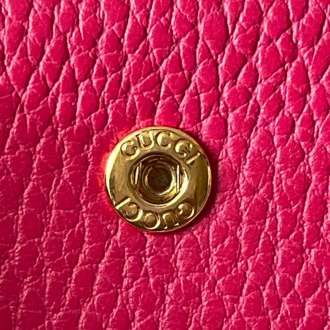 良品✨レアカラー　GUCCI キーケース　マーモント　シボ革　6連　レディース