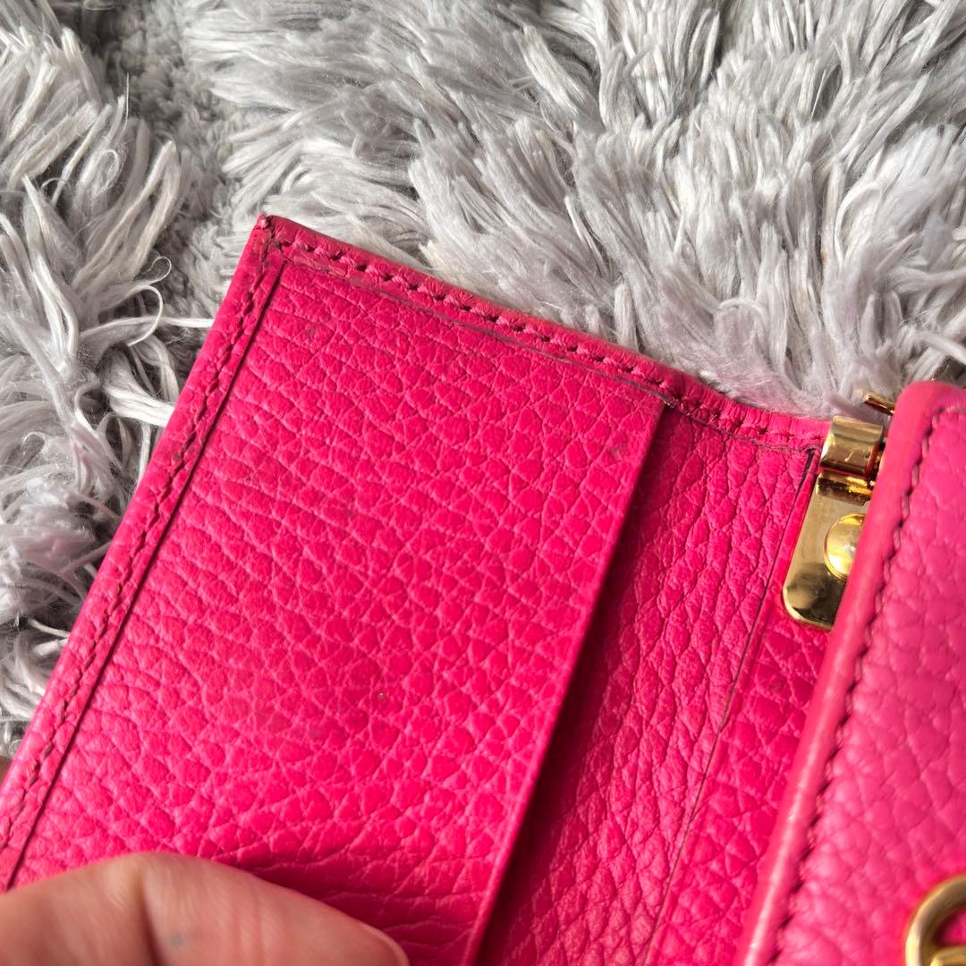 良品✨レアカラー　GUCCI キーケース　マーモント　シボ革　6連　レディース