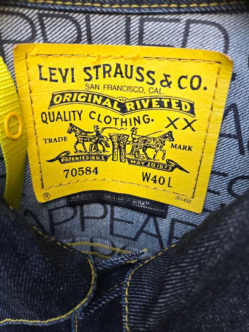 ​【至極の一軍】Levi's RED 70584 立体裁断 濃紺 2nd型再構築