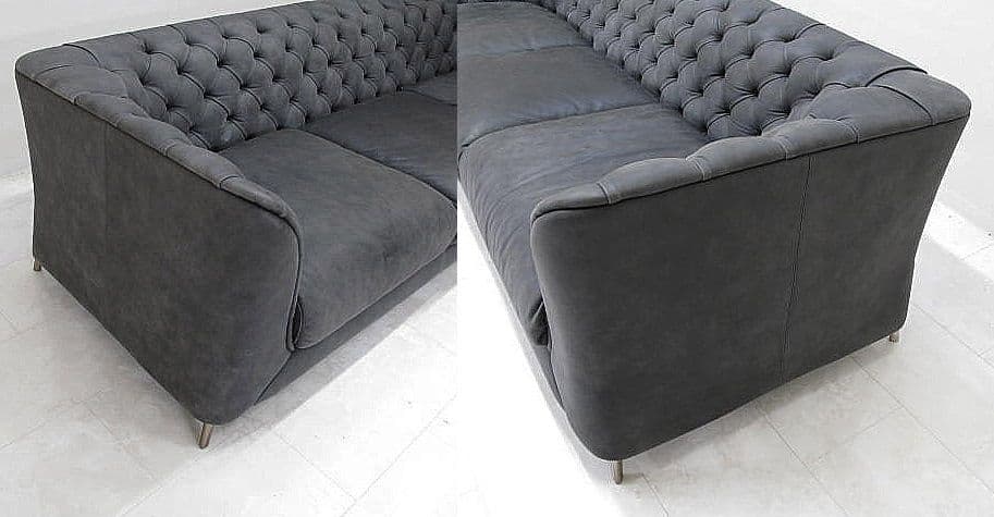 【展示品】ナツッジ「LaScala」チェスターフィールド3人掛けソファ約120万
