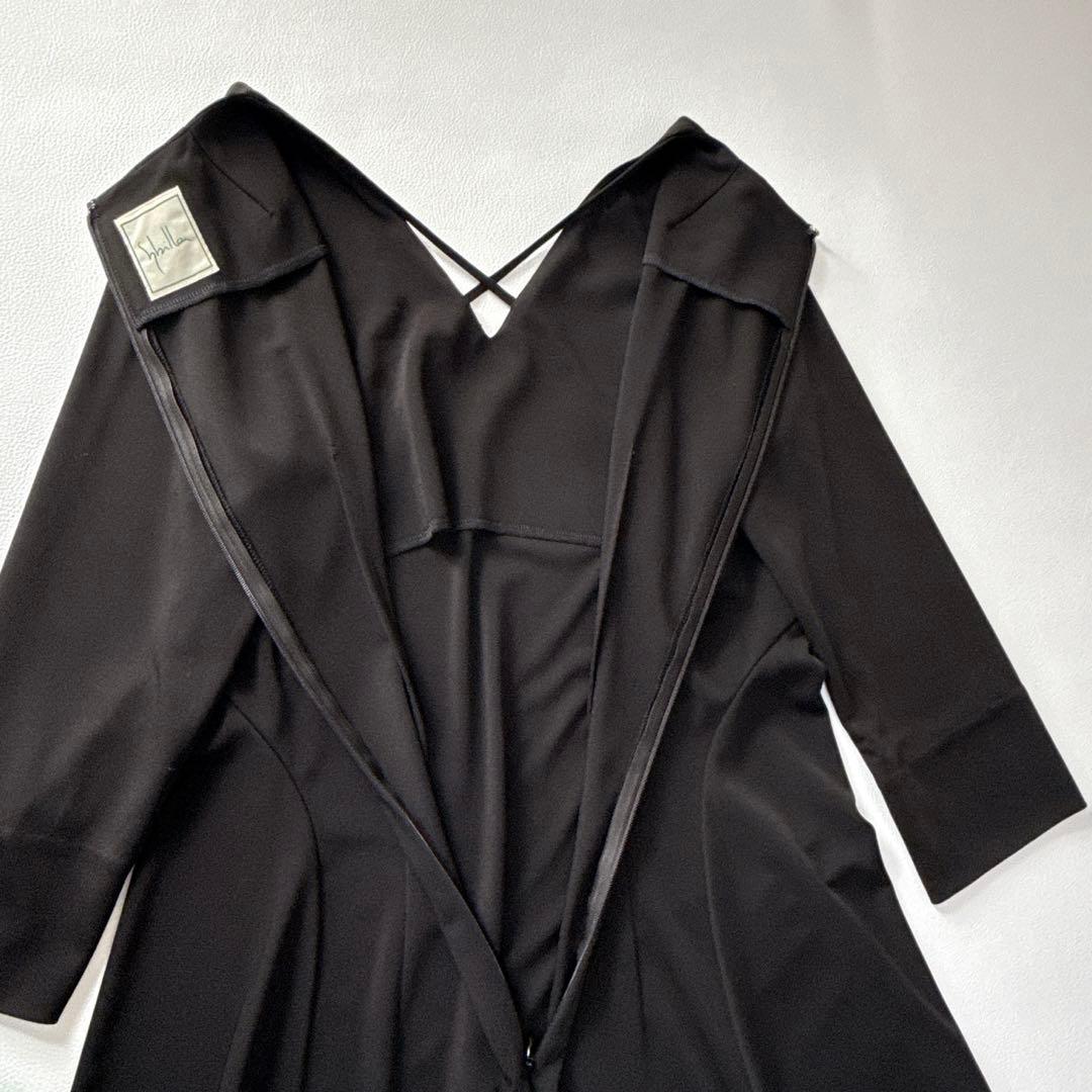 【美品】sybilla ロングワンピース　Aライン　ブラック　近年モデル