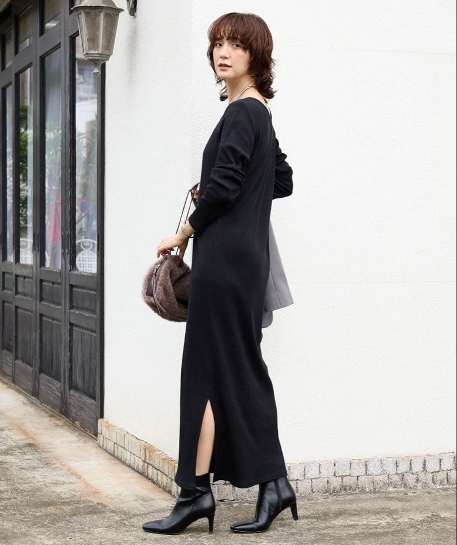 RIVE DROITE 2way リブロングワンピース