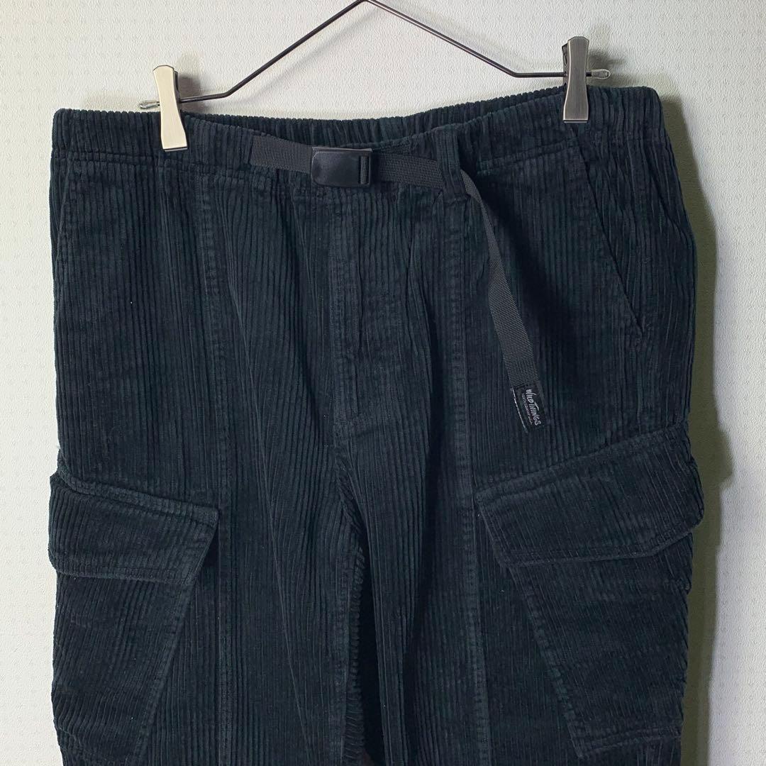 ワイルドシングス コーデュロイ ジャケット パンツ セットアップ ブラック 上下