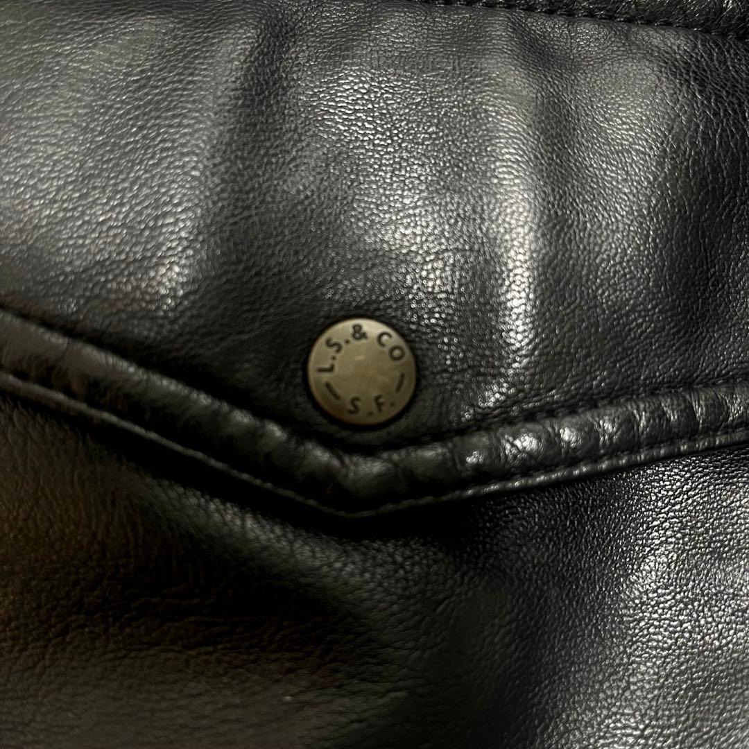 美品 Levi’s リーバイス レザージャケットフライトジャケット　MA-1 黒