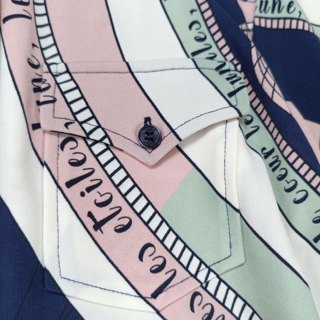 美品✨TORYBURCH現行　スカーフ柄 ベルテッドロングワンピース　M