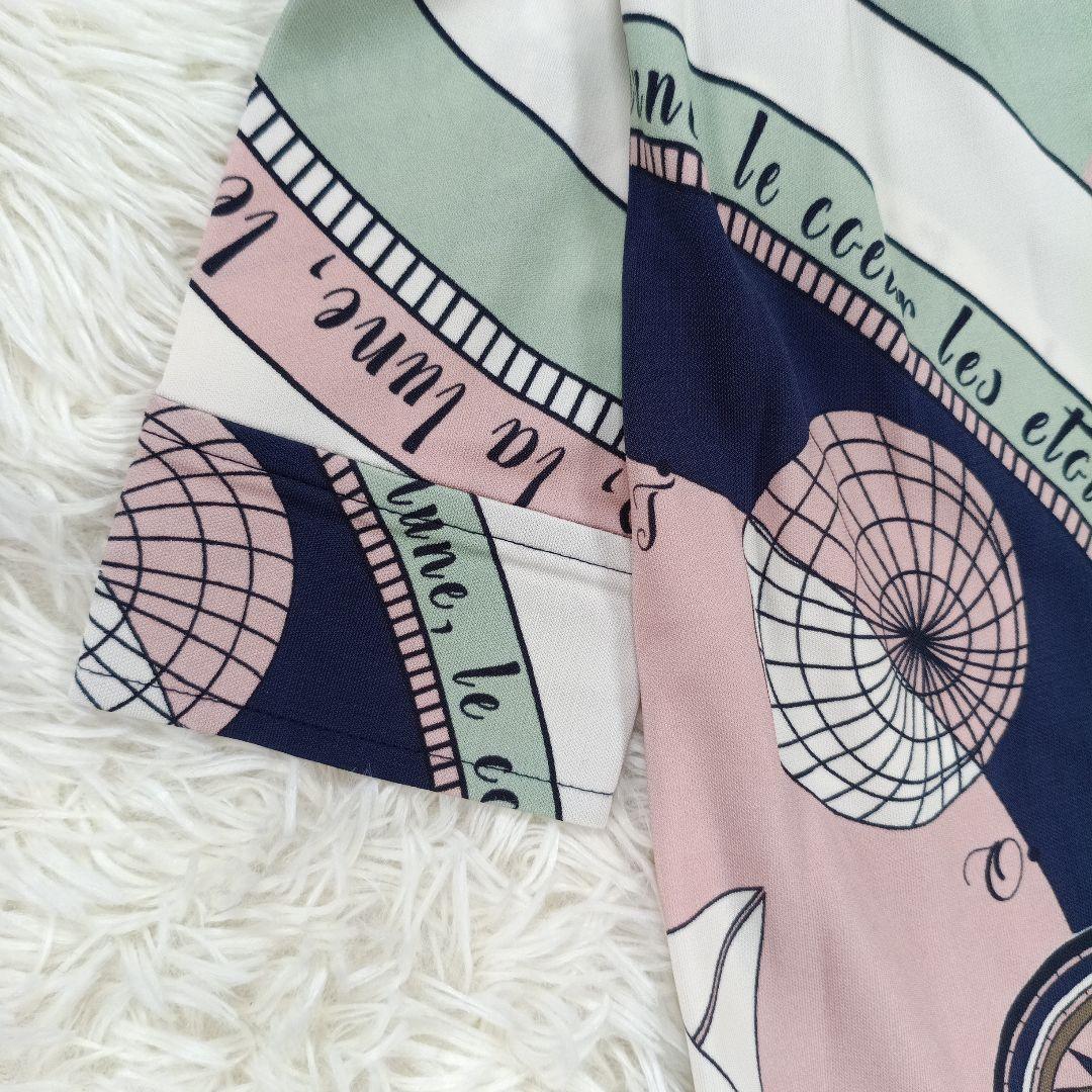 美品✨TORYBURCH現行　スカーフ柄 ベルテッドロングワンピース　M