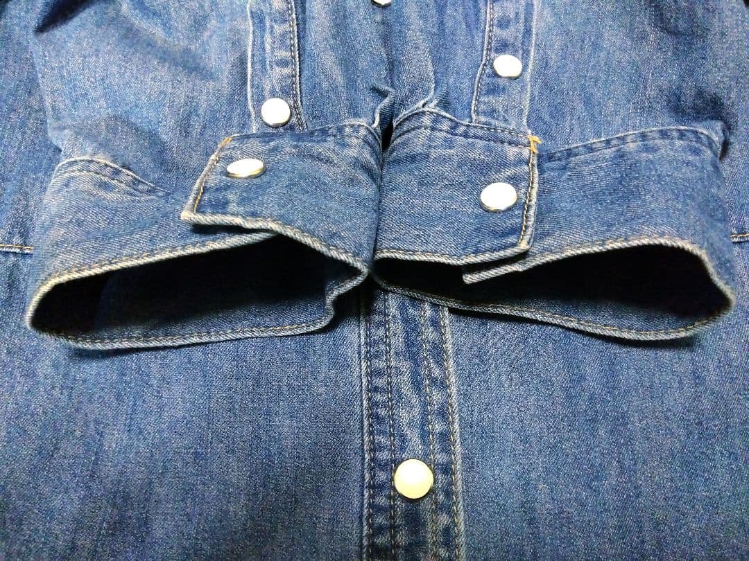 URBAN RESEARCH DOORS デニムバンドカラー長袖シャツ