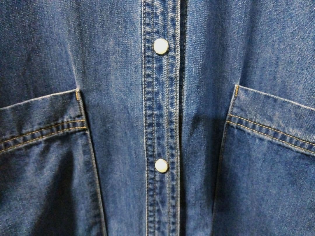 URBAN RESEARCH DOORS デニムバンドカラー長袖シャツ
