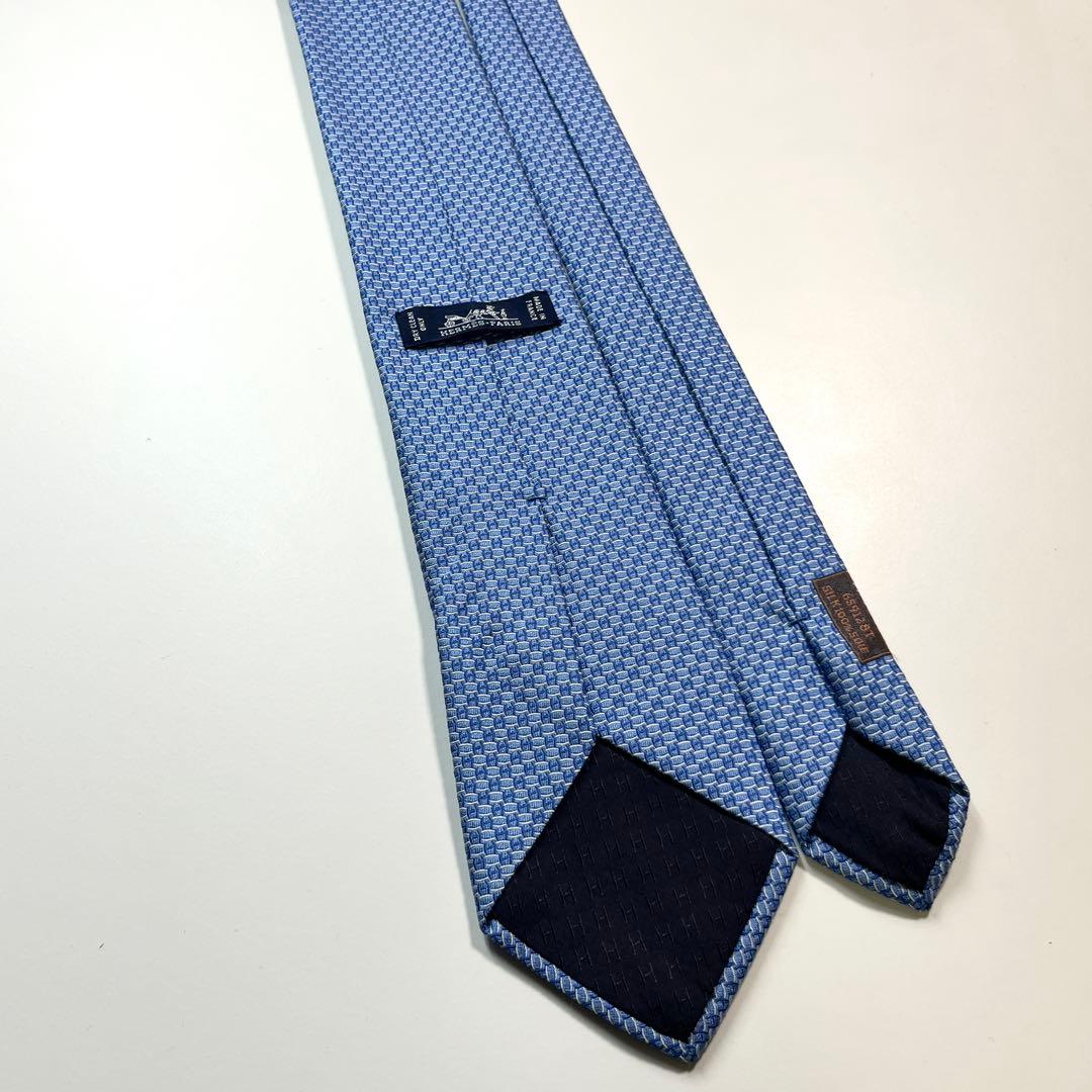 希少✨良品✨HERMES エルメス　ネクタイ　高級シルク　H柄 ビジネス