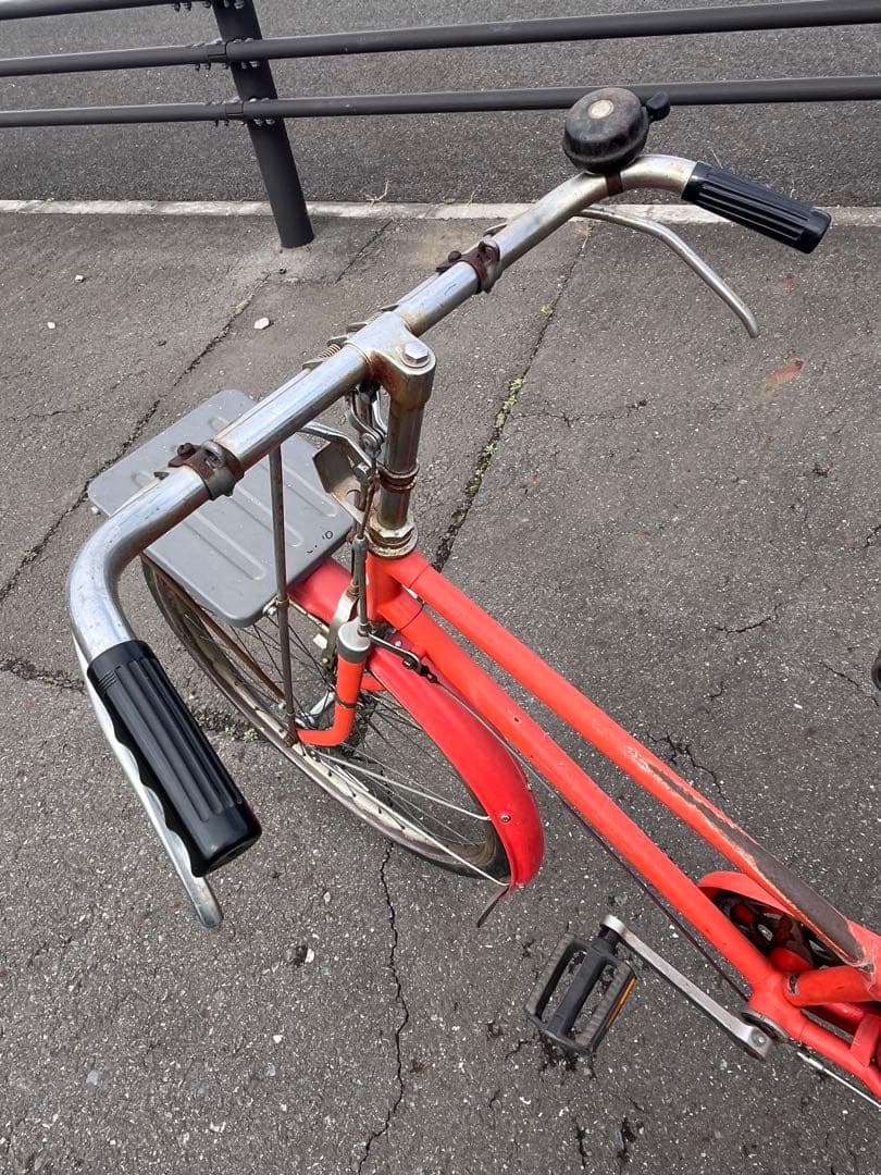 【希少】National 郵政自転車 〒マーク有ロッドブレーキ昭和レトロ 実用車