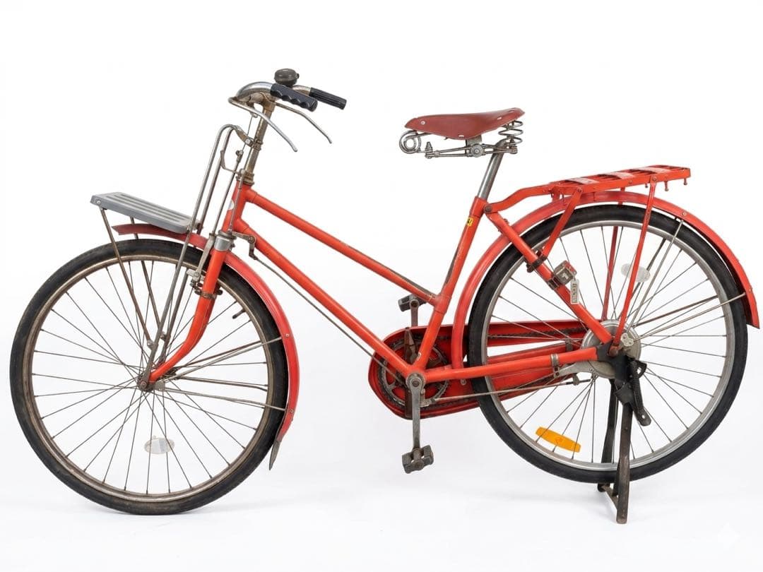 【希少】National 郵政自転車 〒マーク有ロッドブレーキ昭和レトロ 実用車