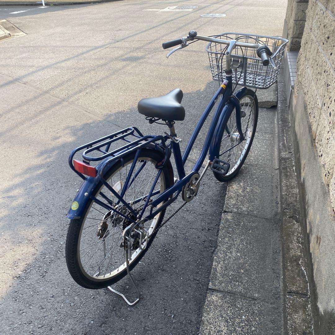 東京都東村山市内(直接取引限定) シティサイクル 26インチ　ネイビー