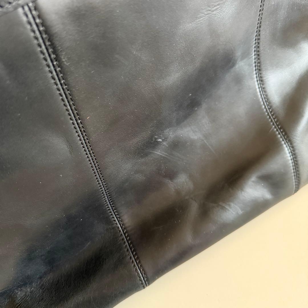 グランジオール Grungeall 本革 レザー トートバッグ ブラック A4