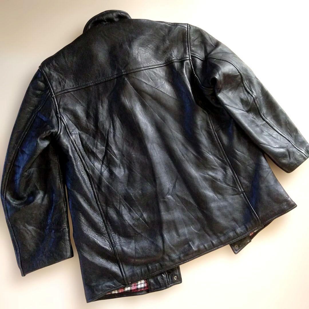 90s Vintage フランス軍 レザージャケット カーコート