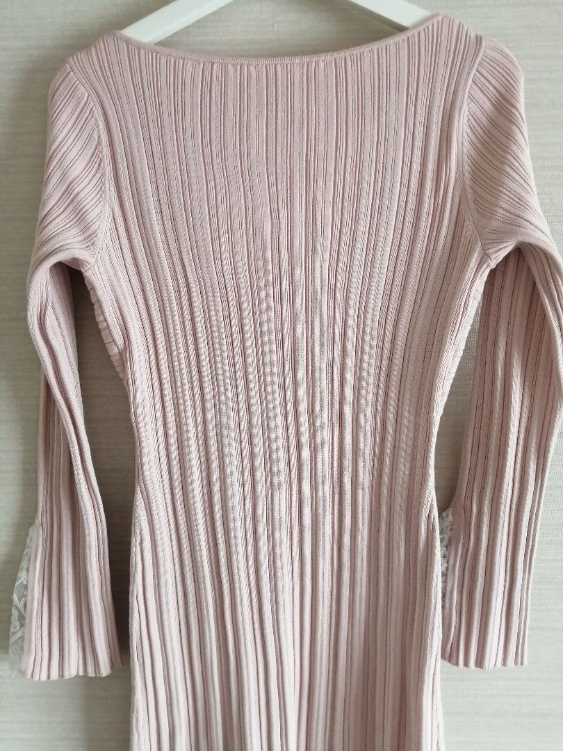 ワンピース Lilou Lace Hem Knit Dress misty rose S