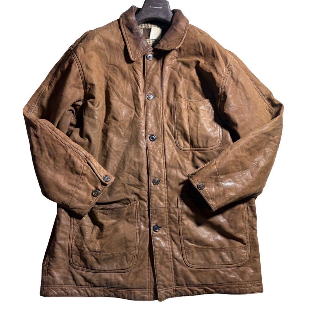 希少✨llbean レザーコート ブラウン ラムレザー 本革