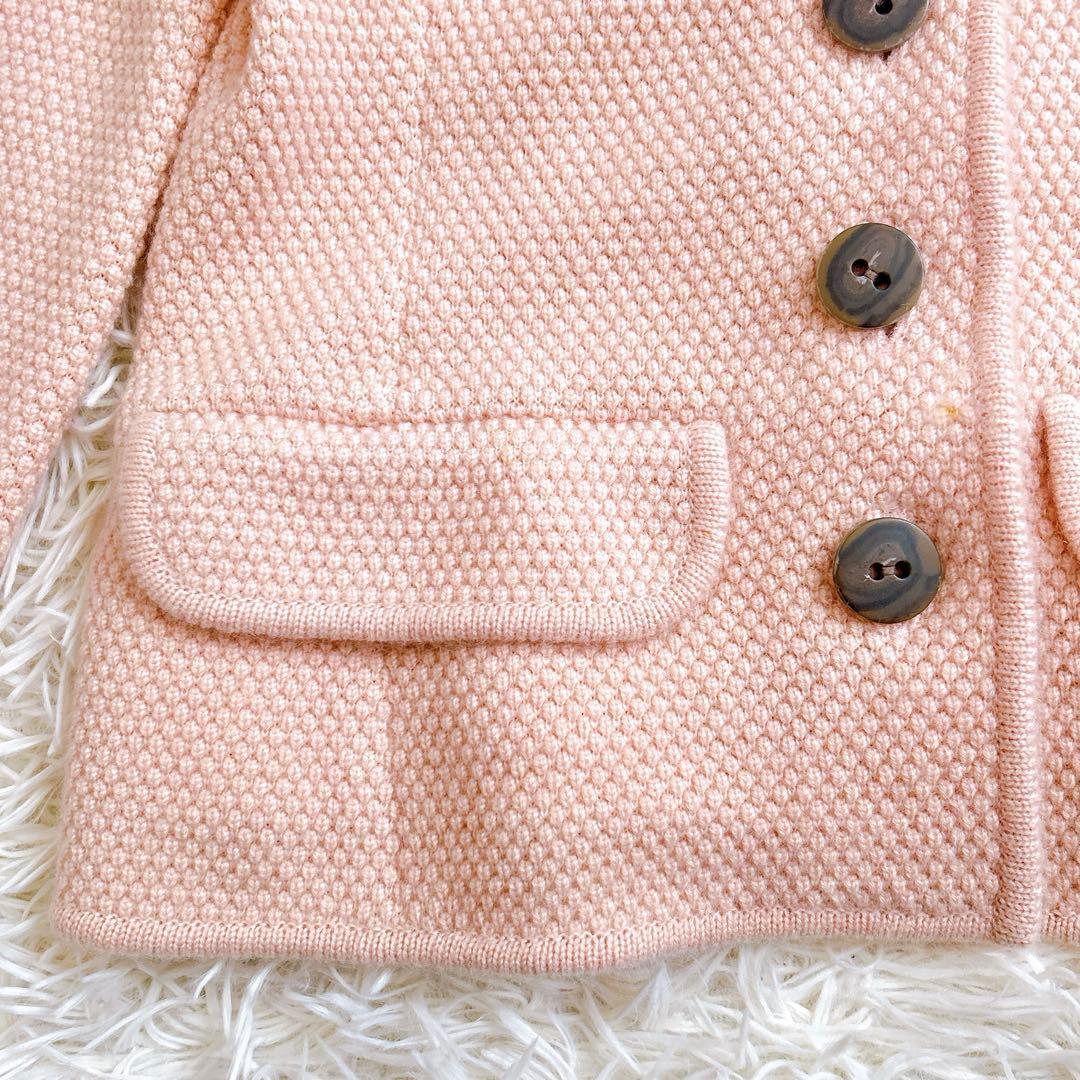 FOXEY BOUTIQUE カシミヤ　ニット　ジャケット　ピンク　日本製　38