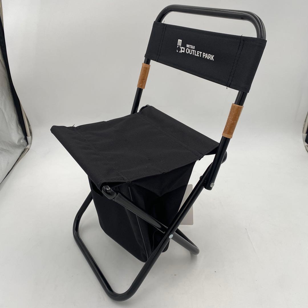 アウトドアチェア 折りたたみ式 ブラック レッド　5点セット　H50