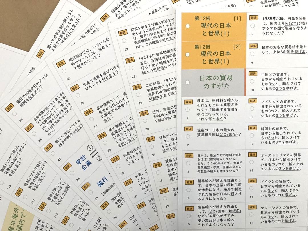カット済【中学受験】社会 暗記 予習シリーズ 6年上(第10-13回) d