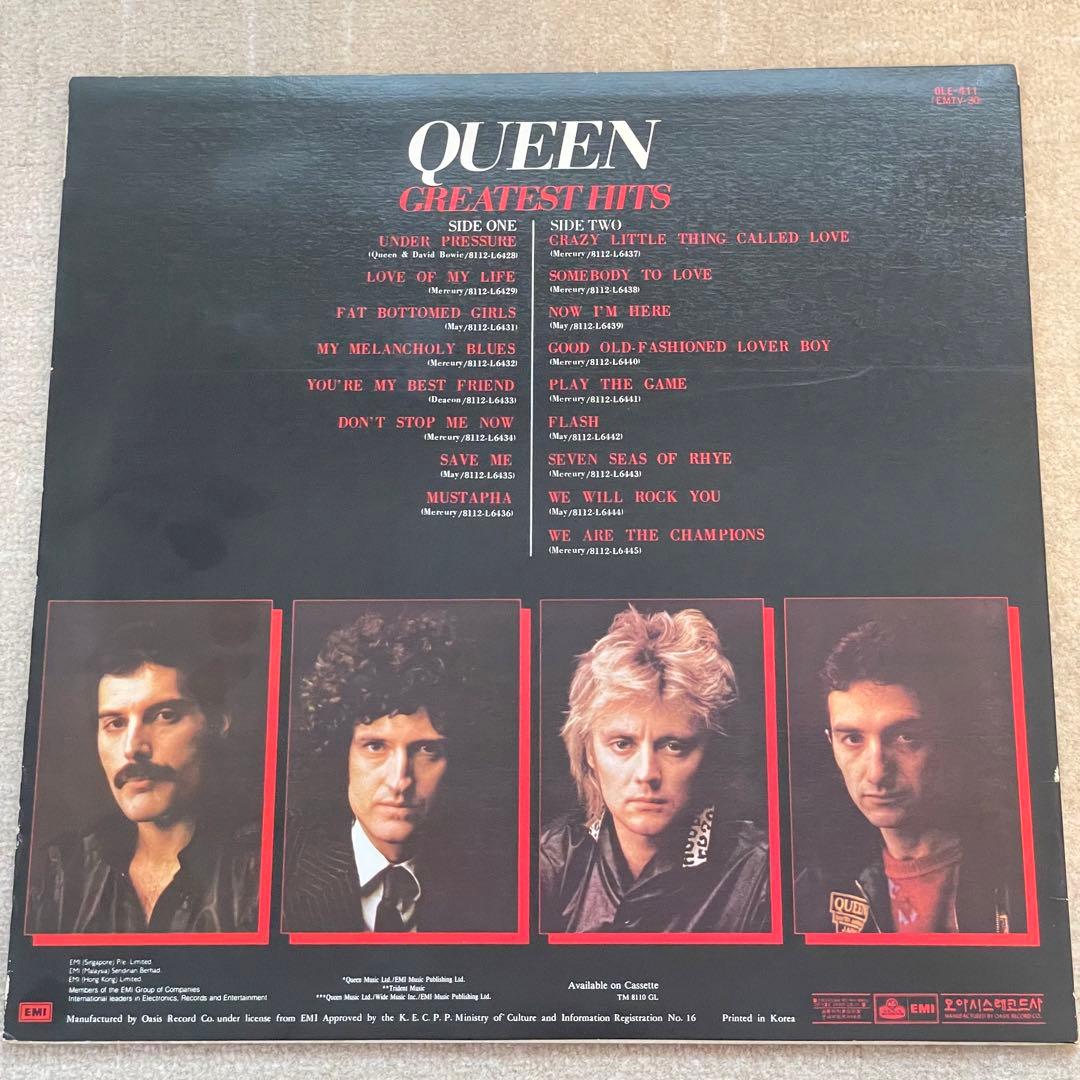 【激レア・韓国盤LPレコード】GREATEST HITS/ QUEENS
