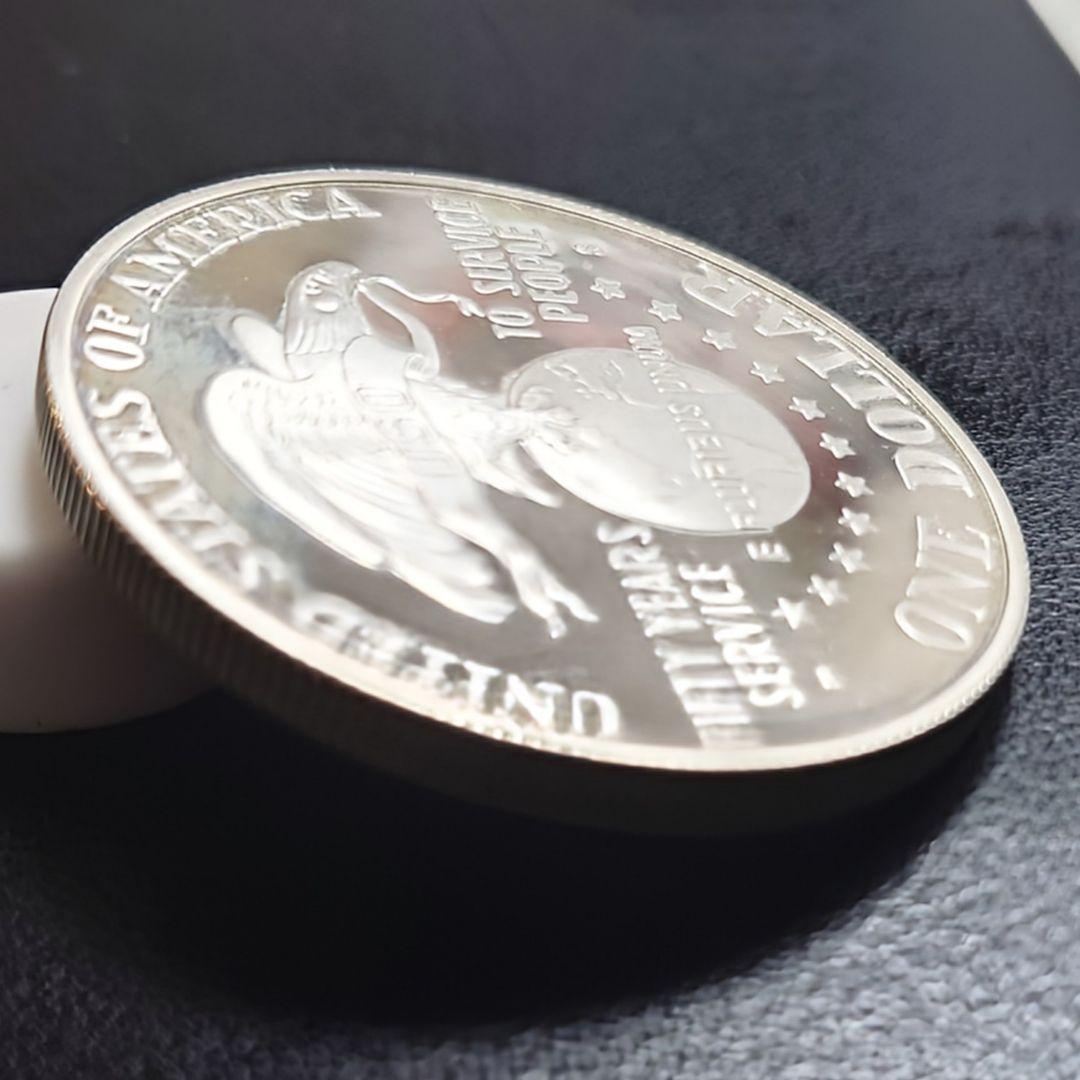 1991年 アメリカ銀貨 1ドル USO50周年記念銀貨 SV900大型プルーフ