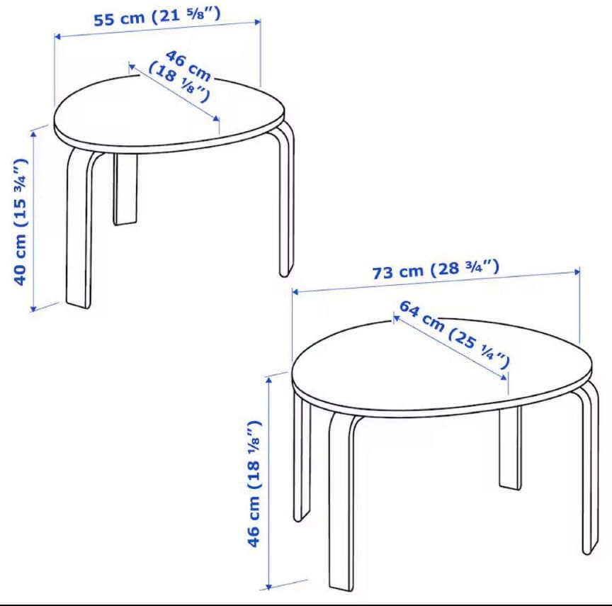 《送料込》IKEA スヴァルスタ ネストテーブル ローテーブル 収納 木製家具