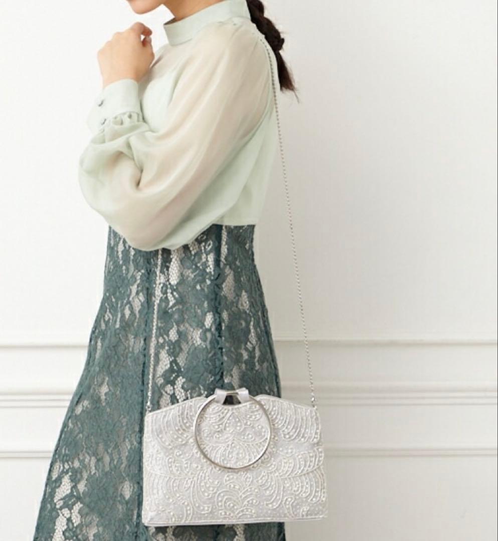AIMER　エメ　ハンドル付きビーズ刺繍バッグ