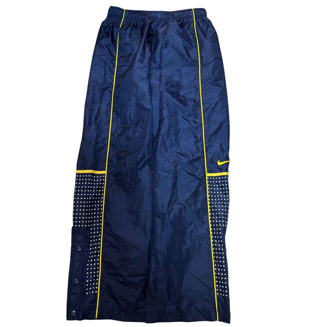 【NIKE】ナイロン ピステ セットアップ 上下 ネイビー ドット メンズM/S