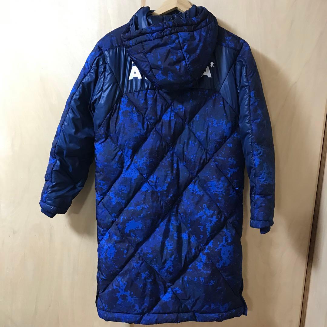 ATHLETA キルティング　ベンチコート　160 青