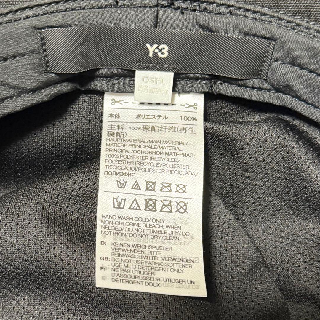 Y-3 バケットハット キャンバス グラフィックロゴ刺繍パッチ　BLACK