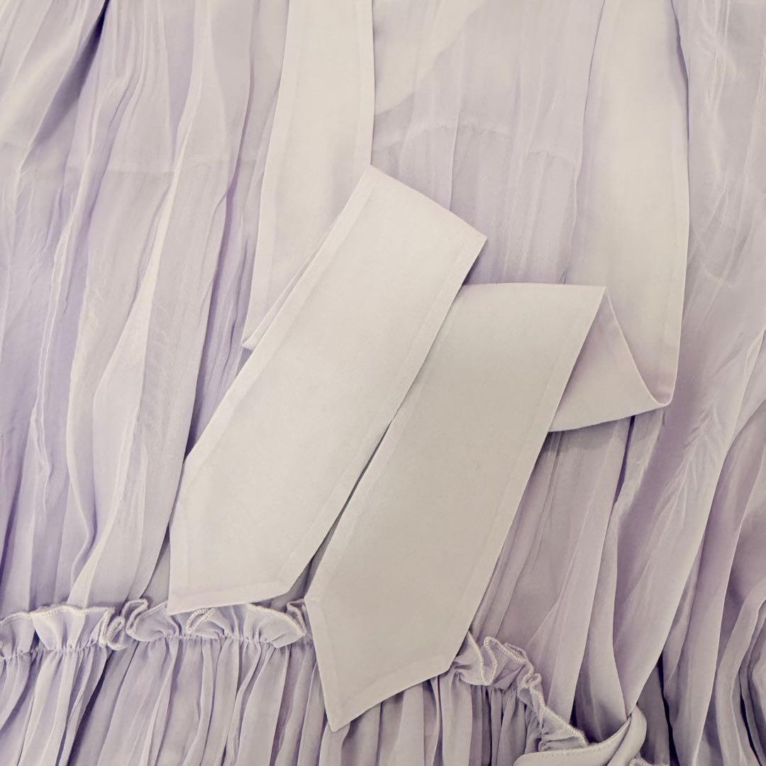 PAMEO POSE Pleated Dress ワンピース ベルト付 リボン