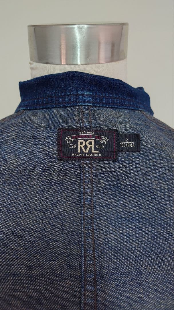 RRL ショールカラーデニムジャケット size2 xs相当 ネイビー