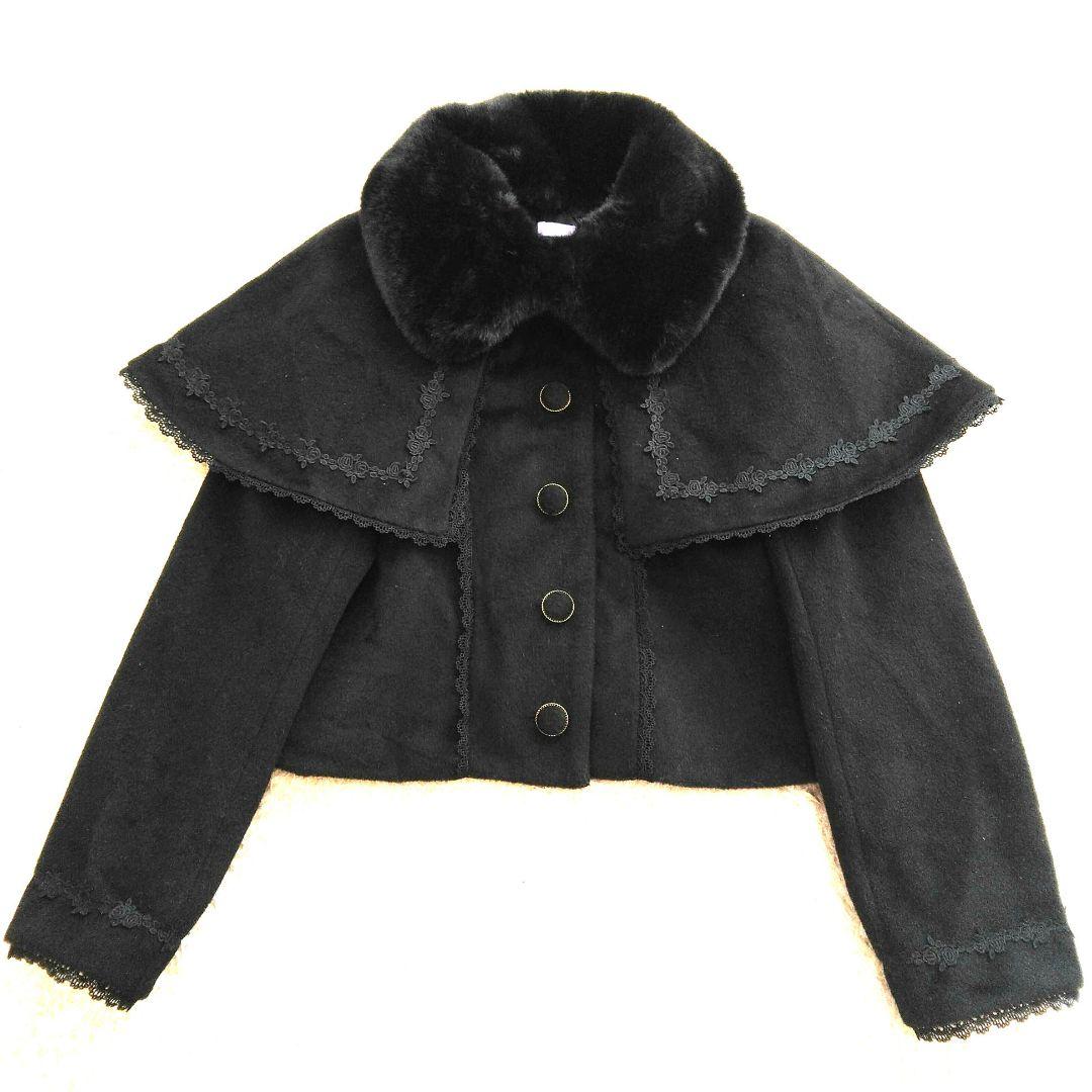 axes femme kawaii アクシーズファム ケープ付 ショートコート