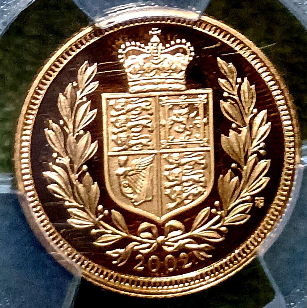 PCGS イギリス　2002 PR70 DCAM 1/2ソブリン　ジュビリー