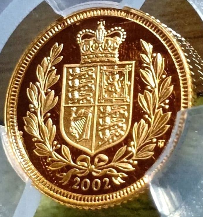 PCGS イギリス　2002 PR70 DCAM 1/2ソブリン　ジュビリー