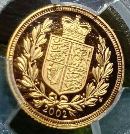 PCGS イギリス　2002 PR70 DCAM 1/2ソブリン　ジュビリー