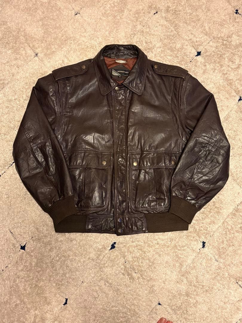 古着 a-2 real leather jacket dark brown