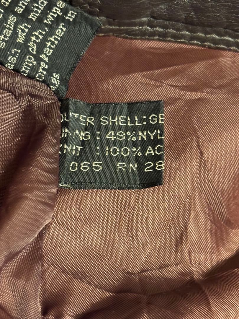 古着 a-2 real leather jacket dark brown