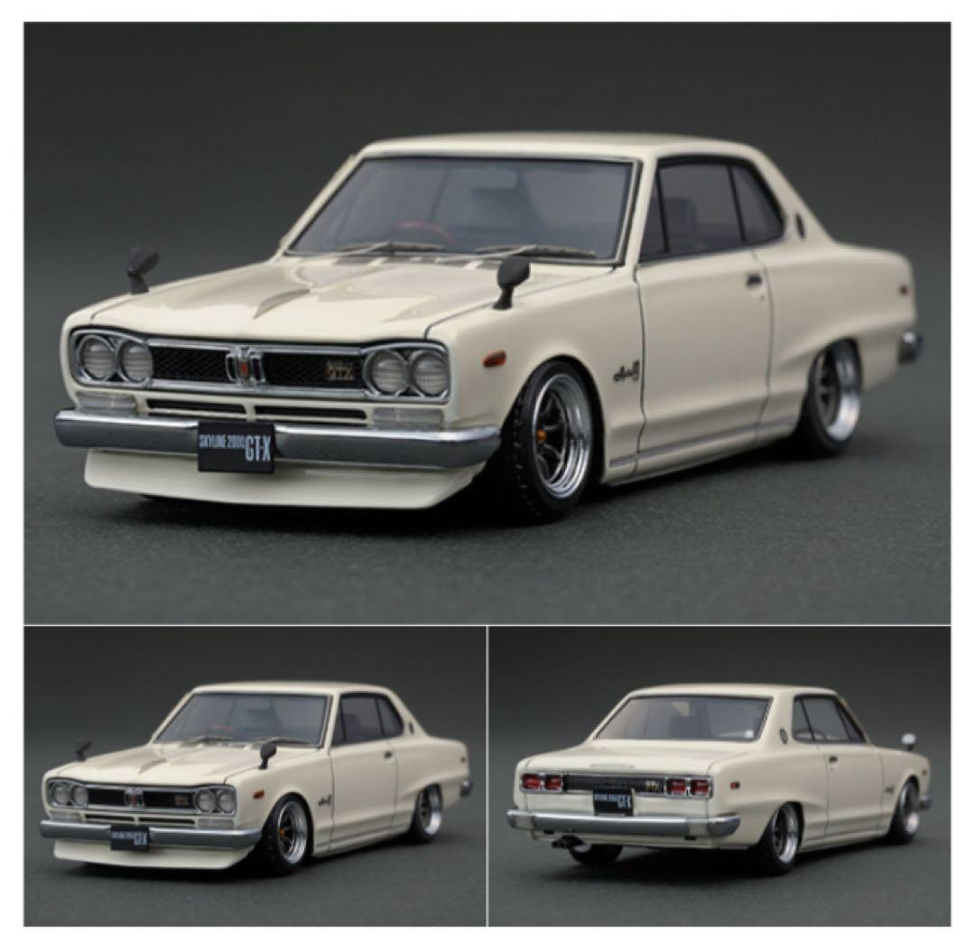 イグニッションモデル　1/43 スカイライン　GT-X KGC10 ホワイト