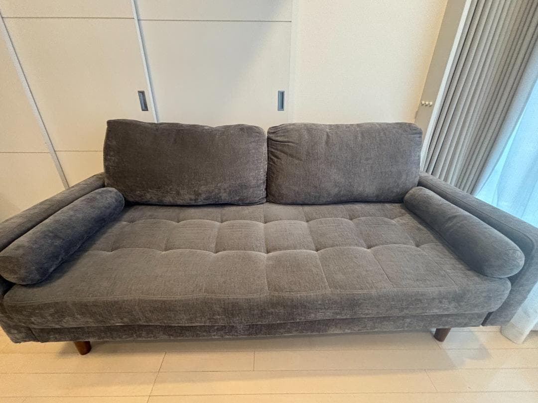 【美品】NOCE 3人掛けソファ グレー（幅180cm）