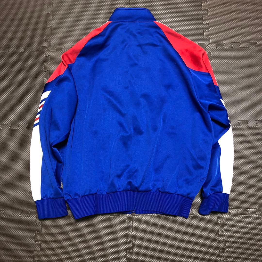 90's adidas 希少サイズXOトリコロール 3本ライン ジャージ