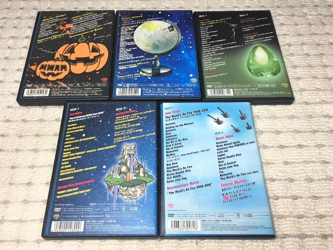 DVD MAN WITH A MISSION 狼大全集 全5枚セット 初回盤