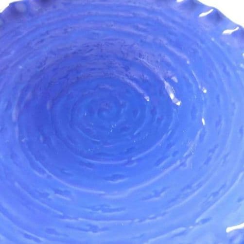 海野裕 ルリ色 輪花皿 中皿 染付 フリル ブルー 青 皿 和食器 5客揃