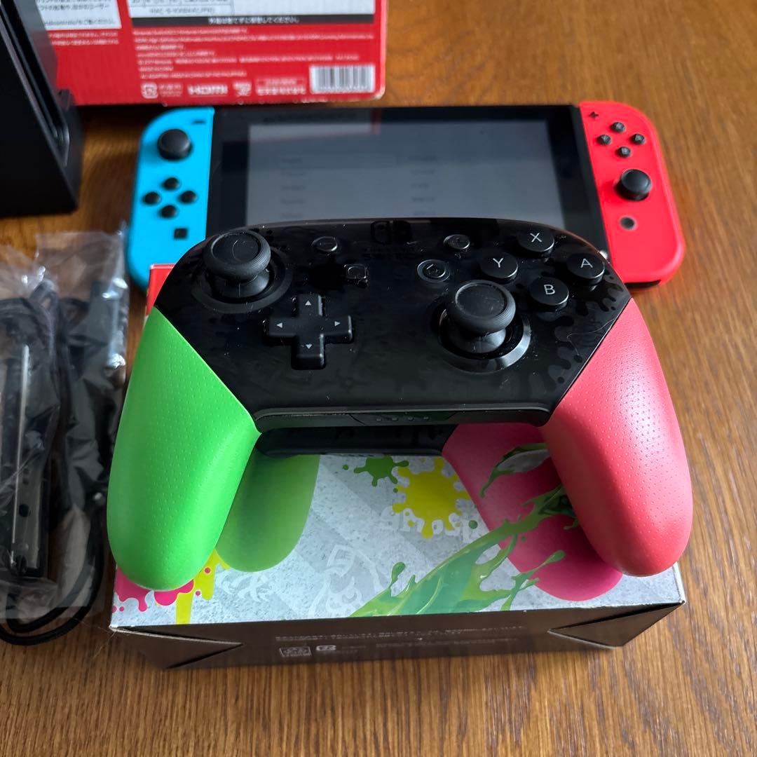 Nintendo Switch 本体 青/赤 プロコントローラー付き