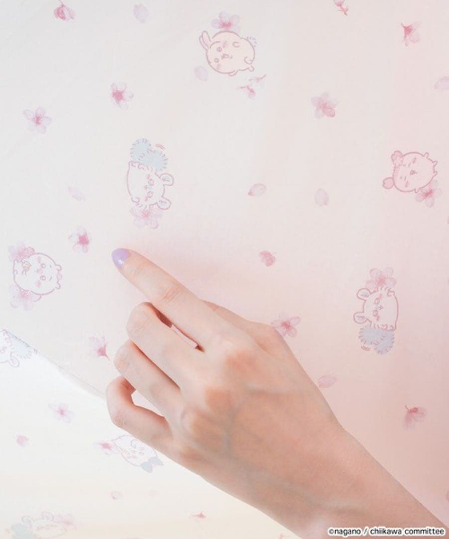 【ぽちすけ】遮光 ちいかわ お花見 ミニ日傘 オフホワイト ピンク
