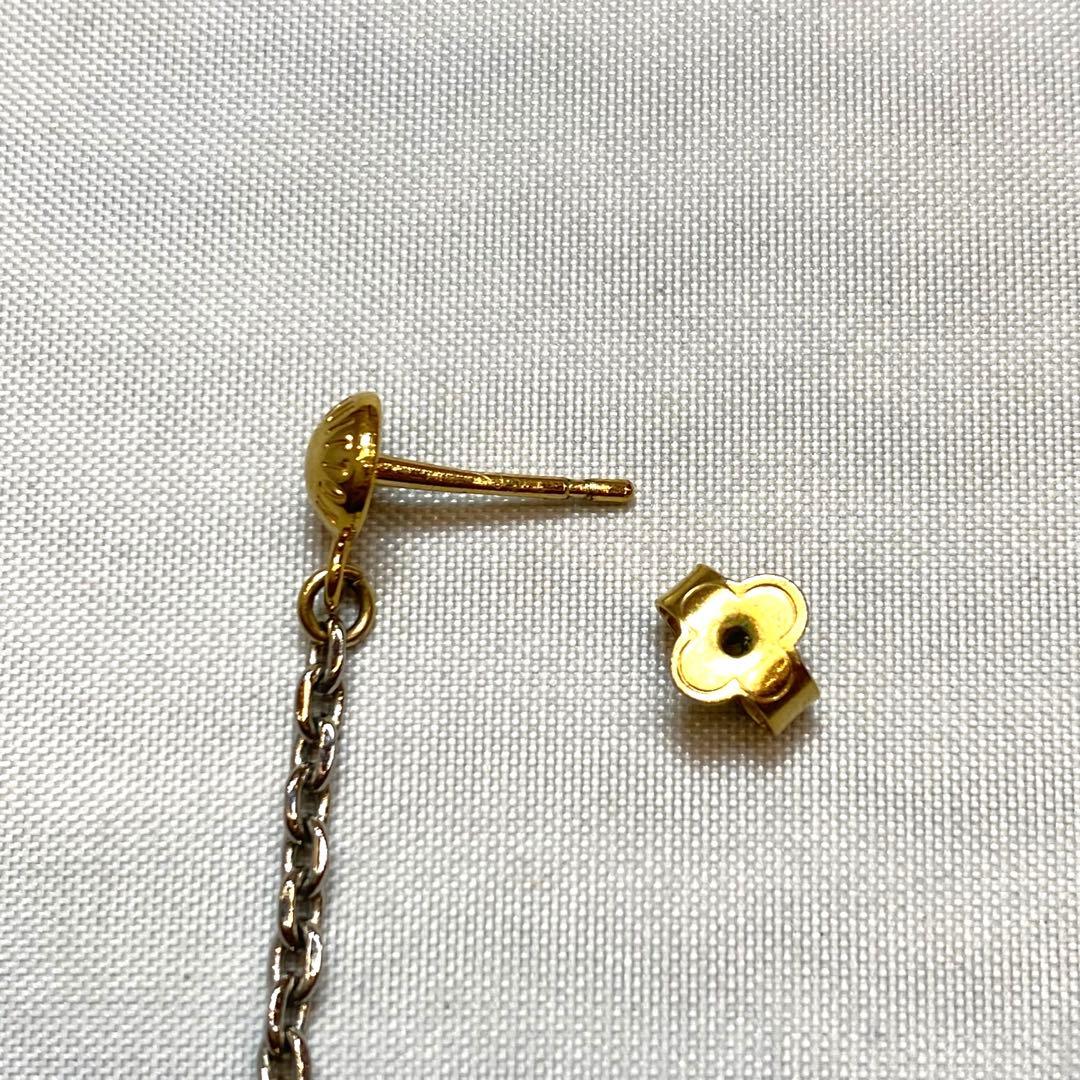 LOUIS VUITTON ロゴマニア ピアス ゴールド 片耳