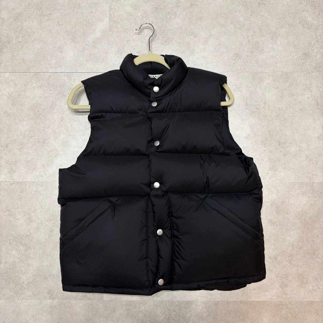 AURALEE 25AW ダウンベスト SUPER LIGHT NYLON 4黒