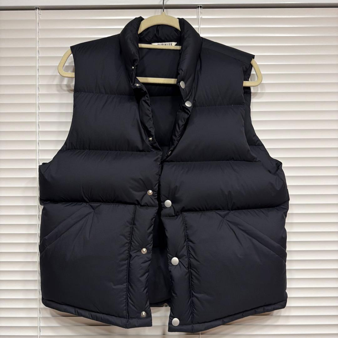 AURALEE 25AW ダウンベスト SUPER LIGHT NYLON 4黒