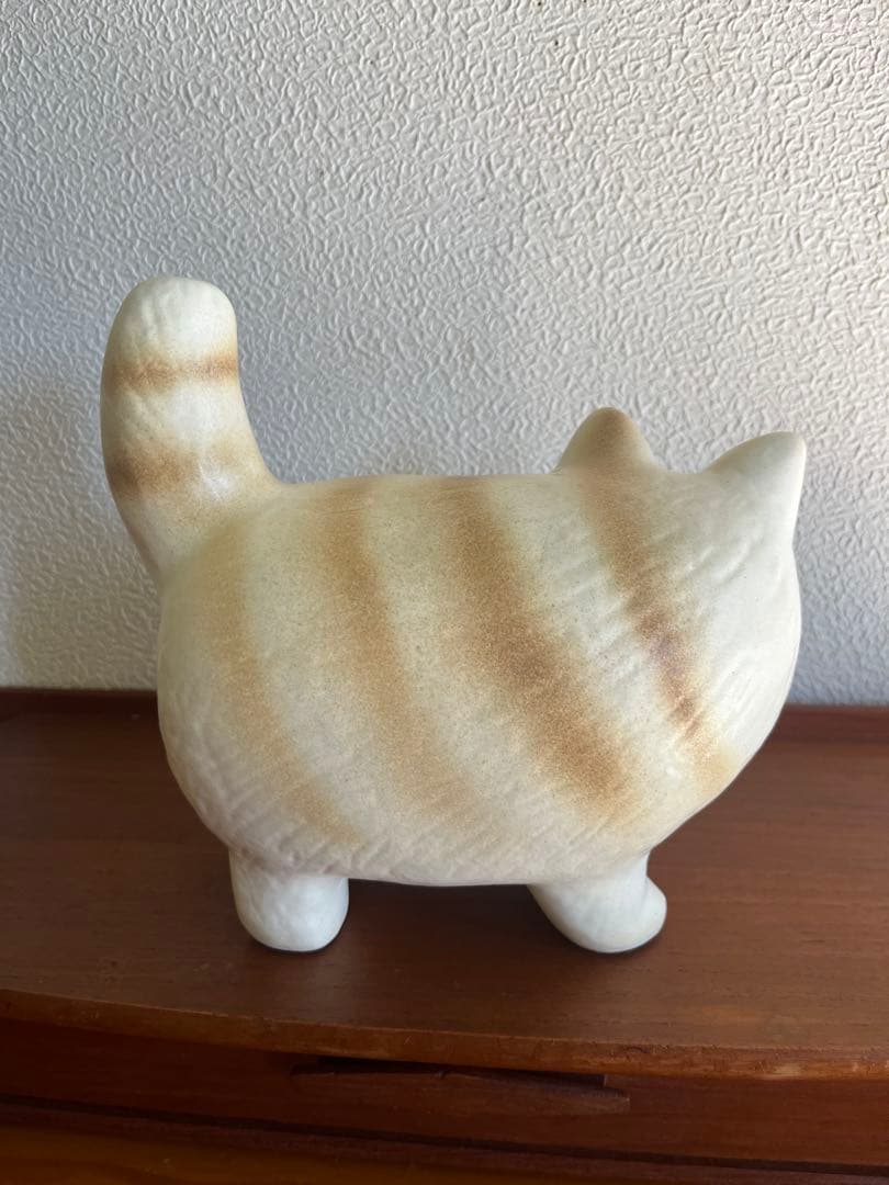 LISA LARSON リサラーソン モア ブラウンストライプ　猫　陶器