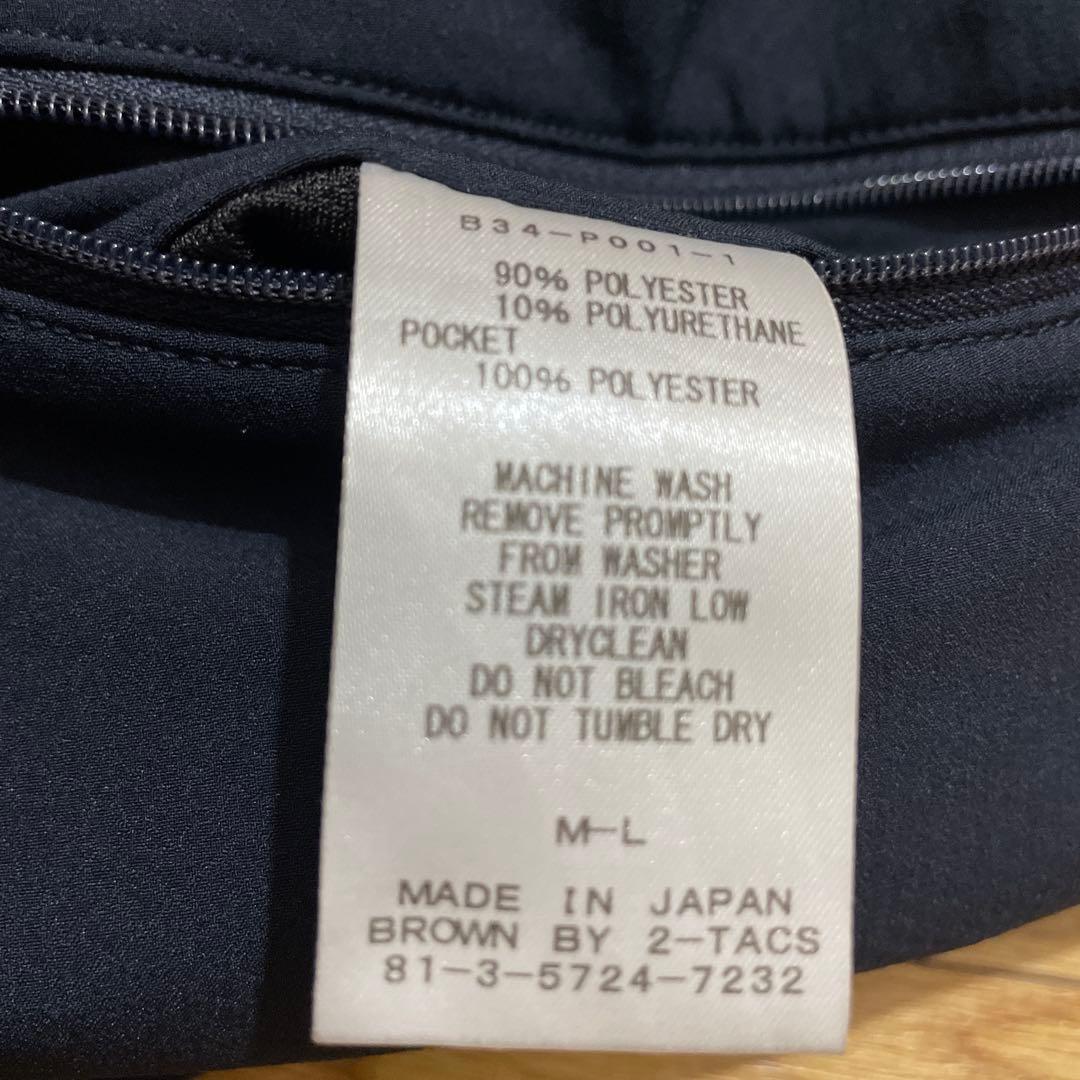 BROWN by 2-tacs KNEE TUCK PANTS Navy M−L